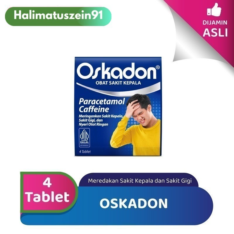 Oskadon untuk Meredakan Sakit Kepala dan Sakit Gigi (4 Tablet)