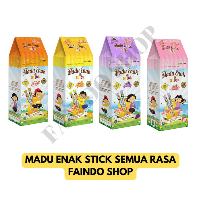 

Madu Enak Stick Rasa Original, Jeruk, Anggur, Leci Dus