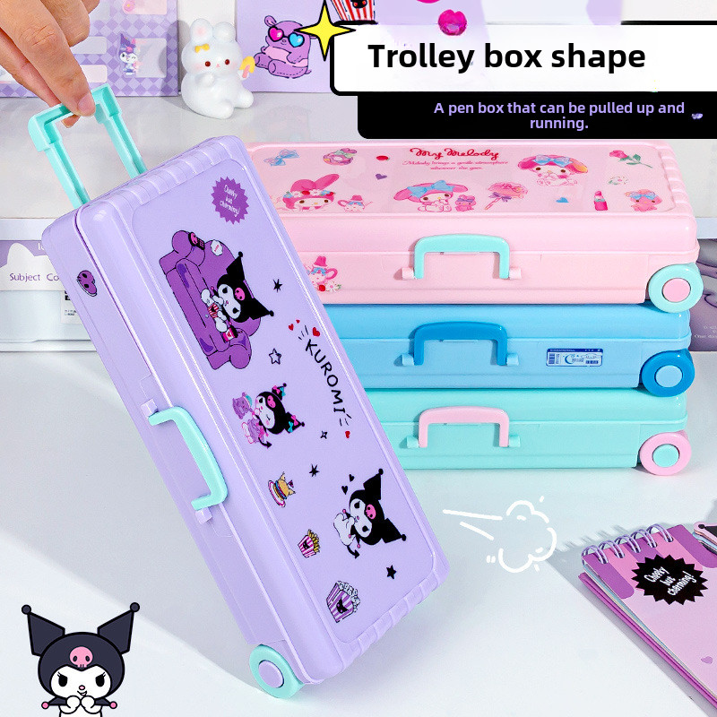 

Kotak Pensil Kuromi Kotak Pensil Mekanisme Multifungsi Kapasitas Besar, Hadiah Alat Tulis untuk Anak Perempuan Siswa Sekolah Dasar