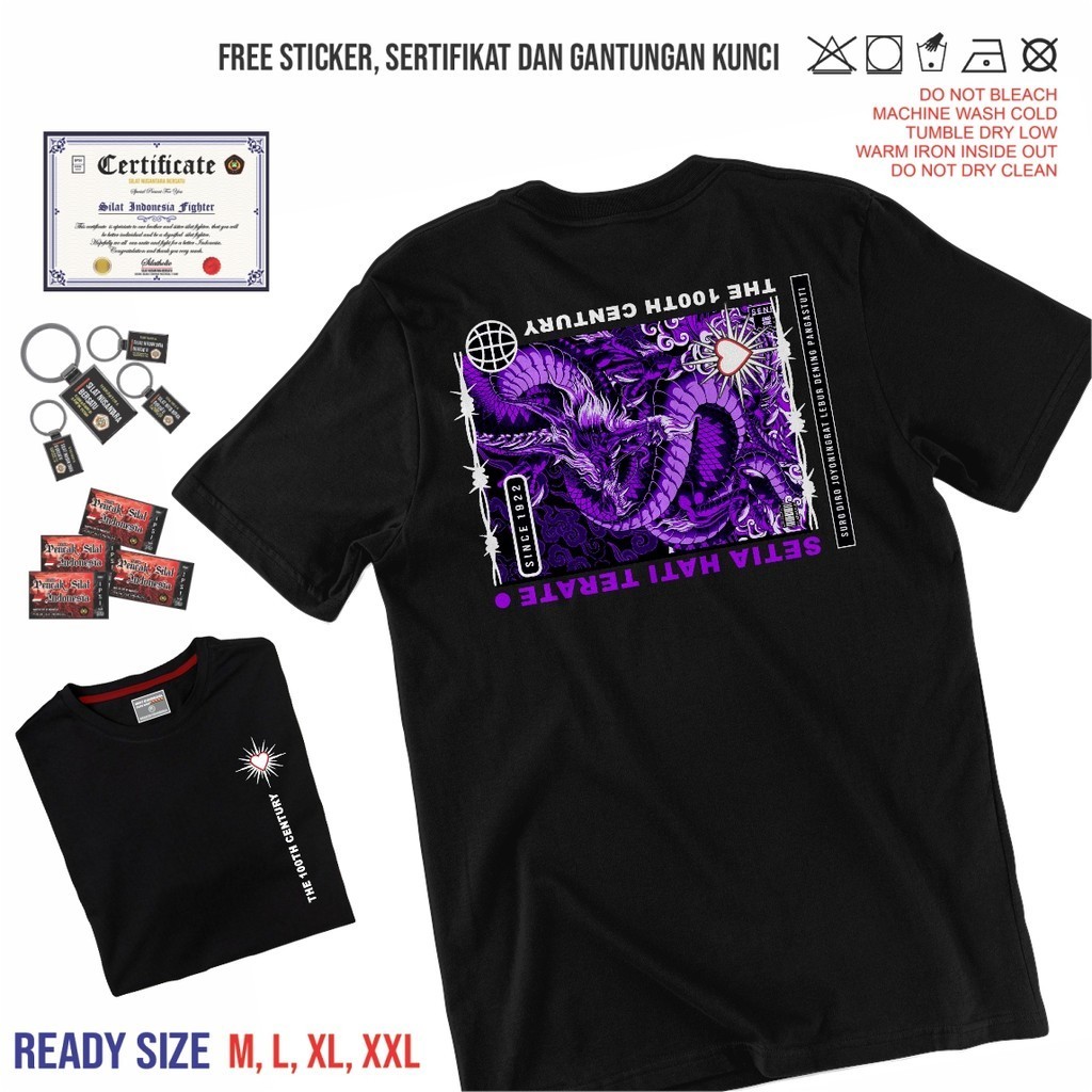 KAOS PSHT SH TERATE KAOS SETIA HATI SHORENK PUNKSHTER CENTURY100TH