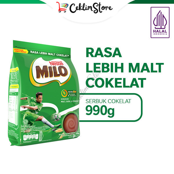 

MILO ACTIV-GO Susu Coklat Pouch 990 Gr