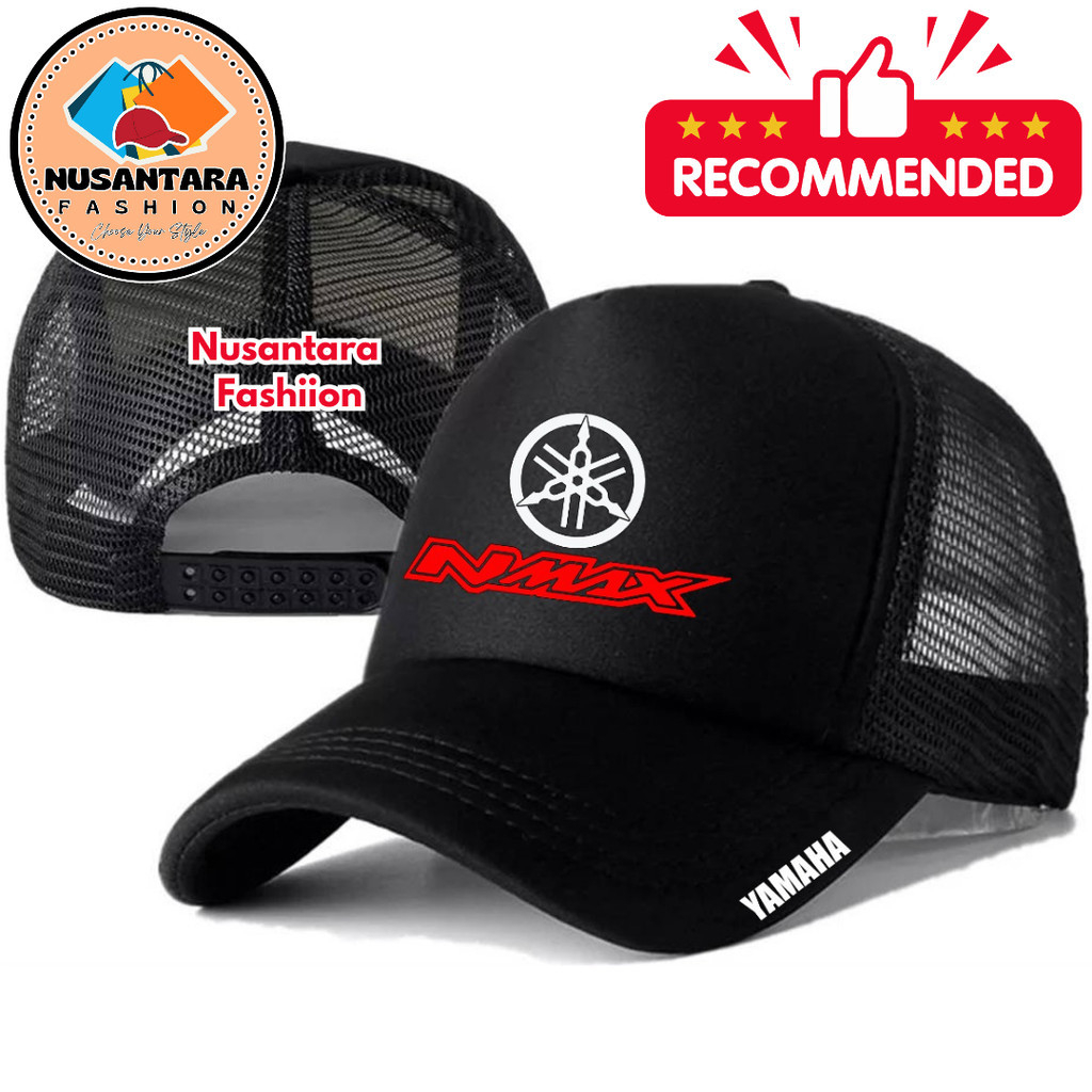 Nusantara Fashiion Topi Trucker YAMAHA NMAX - Topi Distro YAMAHA NMAX Logo - Topi YAMAHA NMAX Premiu