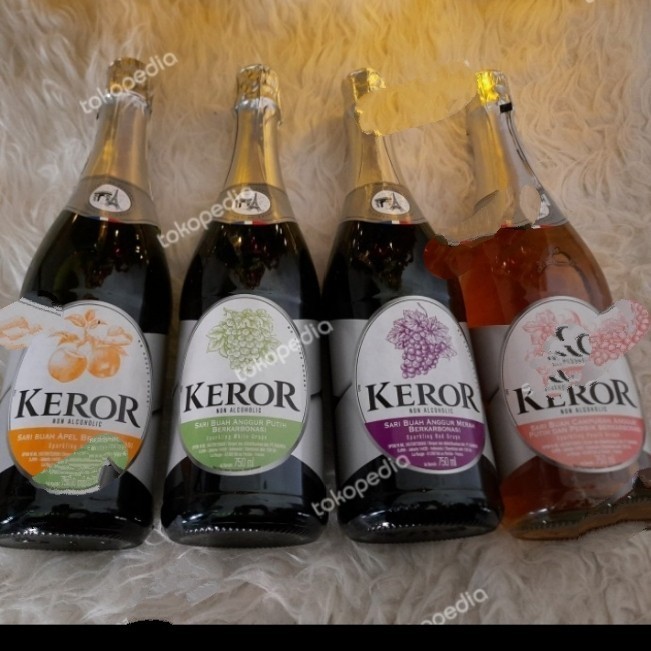 

promo paket 4 keror sparkling juice jus white red grape peach Apple