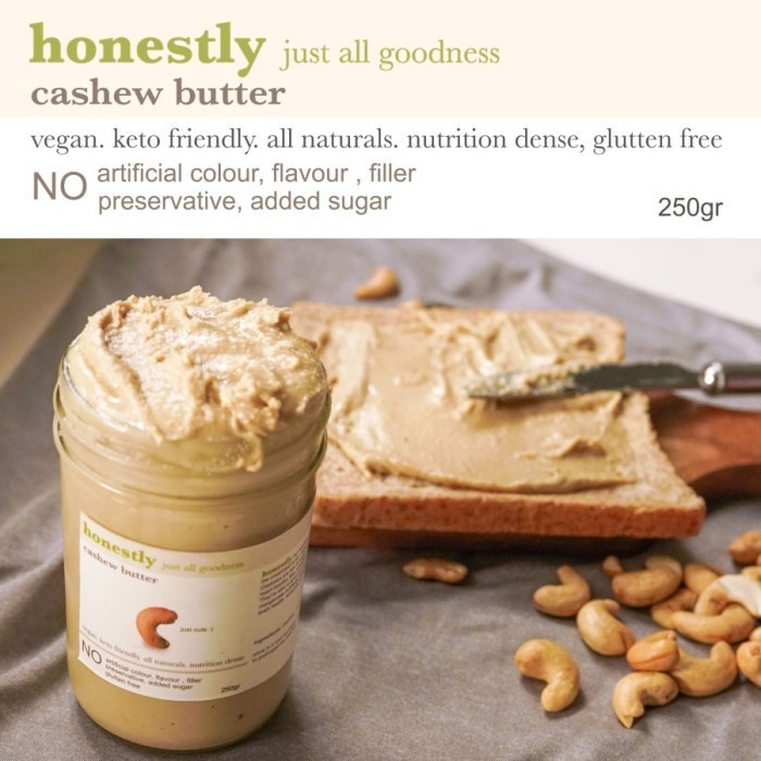 

[[ K23 - BEST SELLER ]] HONESTLY CASHEW butter natural selai mete mede keto diet vegan - cashew