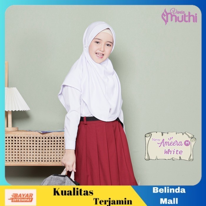 

⭐KUALITAS TERBAIK⭐ JILBAB VANIA Muthi Ameera Size M Kerudung Remaja Sekolah Hijab White Terlaris