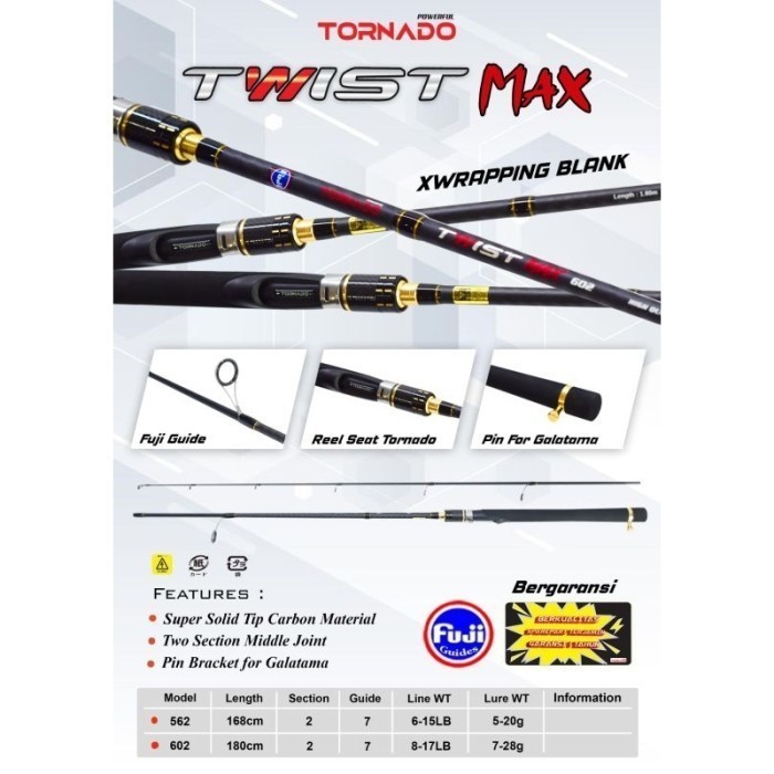 Joran TORNADO TWIST MAX 180cm
