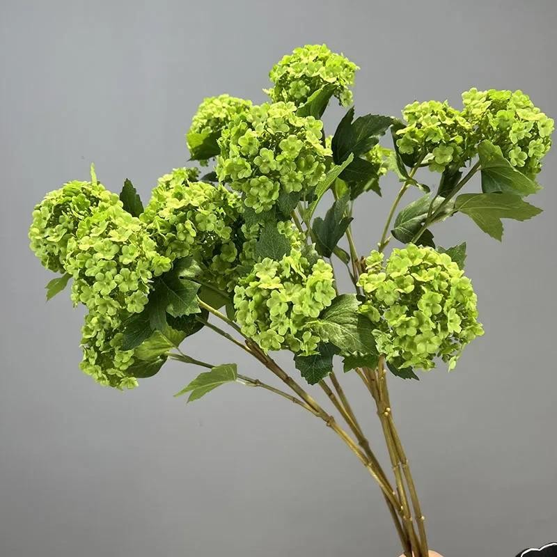 

Simulation Flowers Long Branch Silk Hydrangea Green Plant Fake Flower Garden Decoration Artificial Flower White Blue Snowball