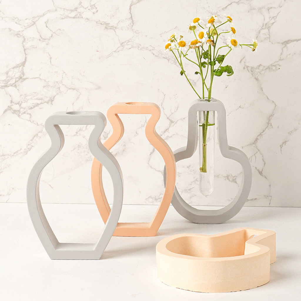 

Creativity Flagon Flowerpot Silicone Mold DIY Nordic Hydroponics Test Tube Vase Casting Molds Plaster Resin Craft Making Home De