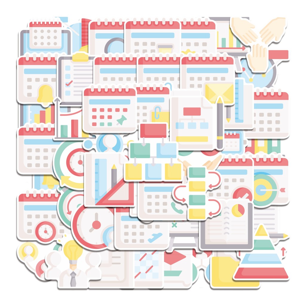 

COD 50 Pcs Stiker Planning and Organization Calendars Lucu Anti Air Untuk Dekorasi Notebook Sepeda Skateboard Handphone