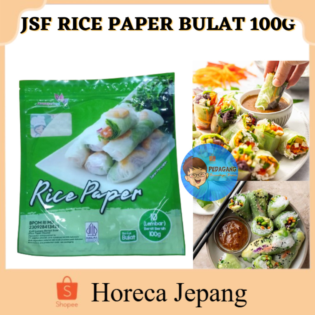 

JSF RICE PAPER BULAT 100G/ Rice Paper Vietnam Kulit Lumpia 100g/ BANH TRANG BULAT / JSF RIC PAPER BULAT