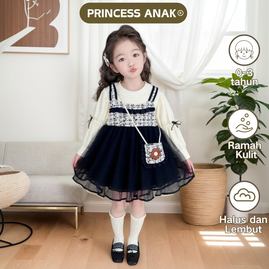 [PRINCESS ANAK] 0-3 Tahun  dress anak perempuan import gaun anak pesta dress pesta dress anak peremp