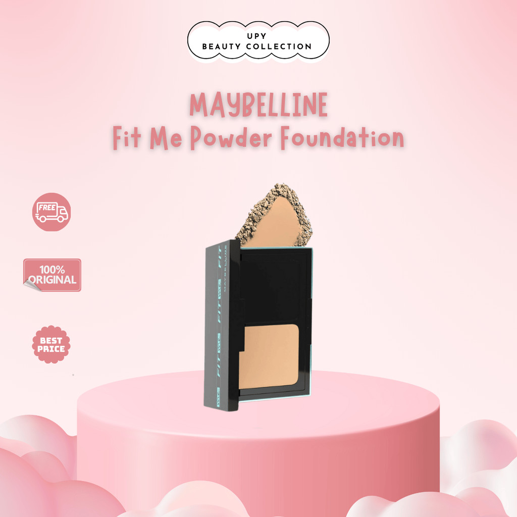 MAYBELLINE OFFICIAL Fit Me 24HR Oil Control Powder Foundation 5 gr Make up Bedak Two Way Cake TWC SP