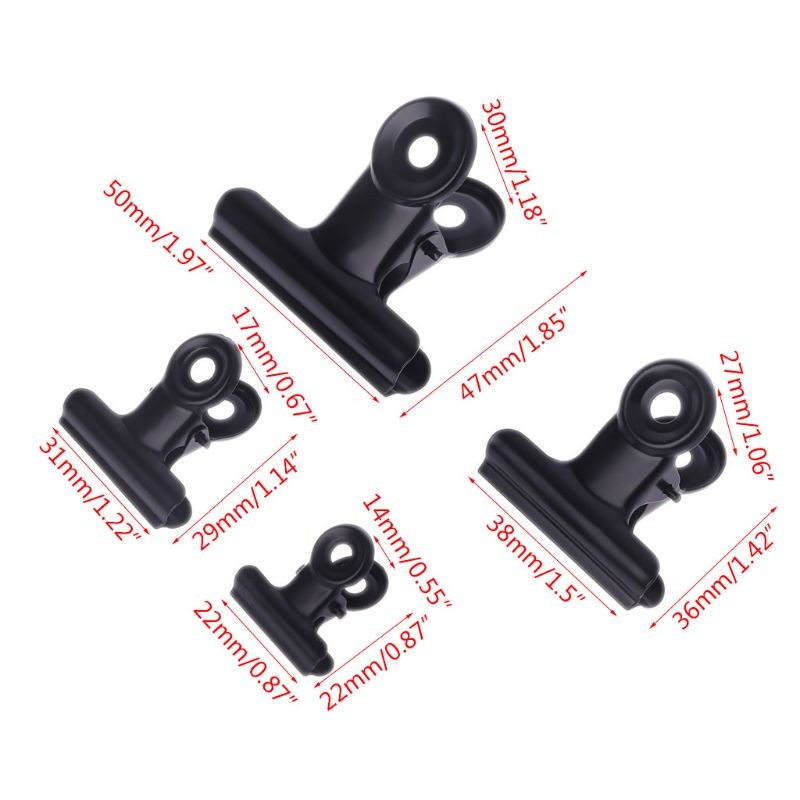 

5pcs Metal Bulldog Grip Clips Food Bag Sealing Clamps File Ticket Binder Picture Money Organizer Kitchen Office School Supplies