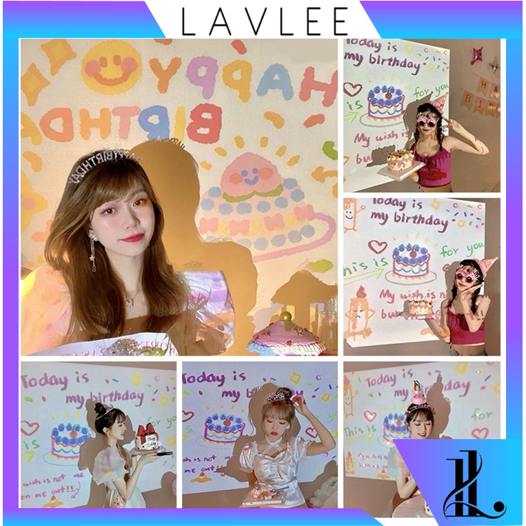 LAVLEE - 5468 Proyektor Mini Ulang Tahun Portable / Projector Party Lamp Cute Birthday Gift Idea / H