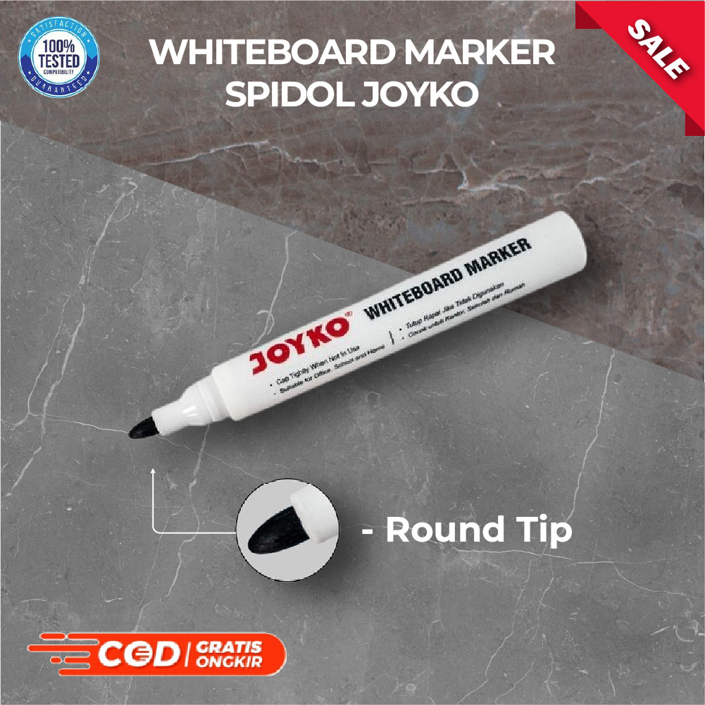 

WhiteBoard Marker Spidol Joyko WM-28 HITAM (PCS)