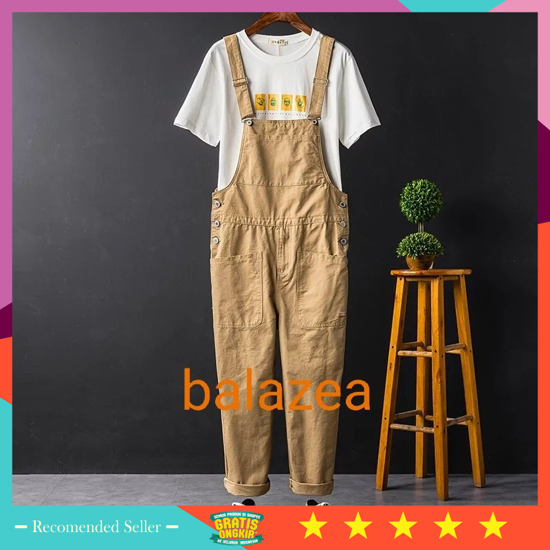 Baju Keren Import Termurah kekinian Korean Style / Retro Overall Jumpsuit Overall Wanita Pria & Wani