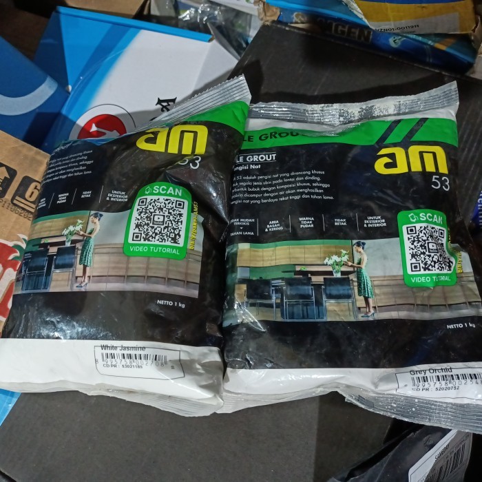 AMB Semen Nat AM53 @1kg / Tile grout Nat Keramik - Hitam