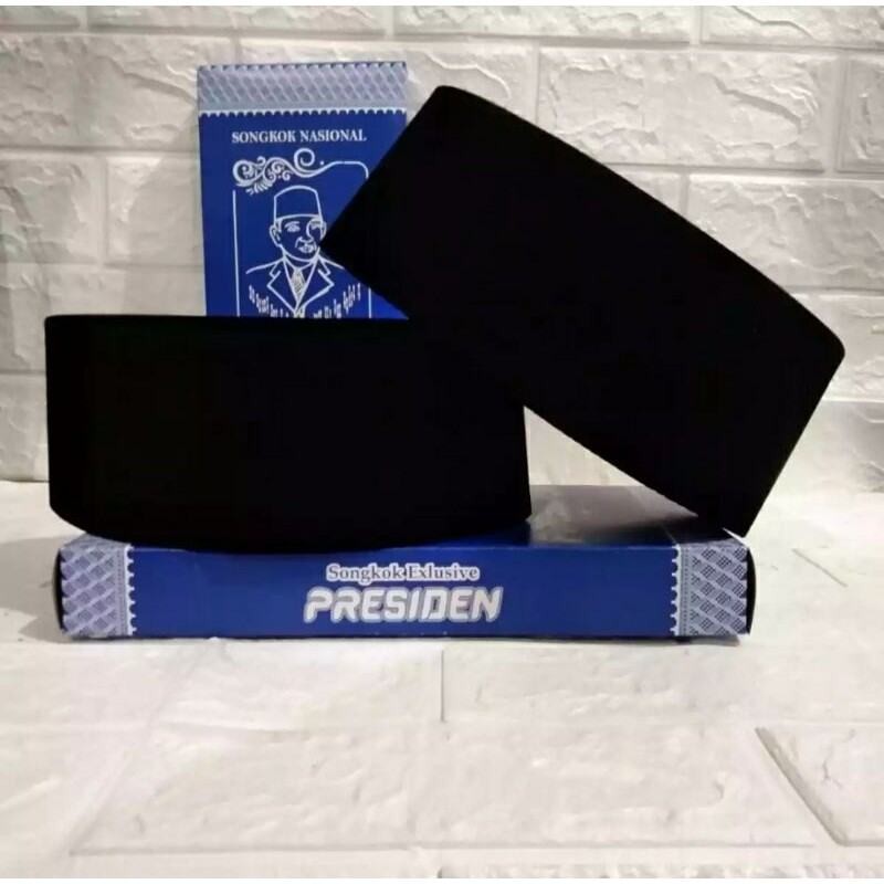 PECI/KOPIAH HITAM SONGKOK BAHAN BULUDRU /KOPEAH PERSIDEN