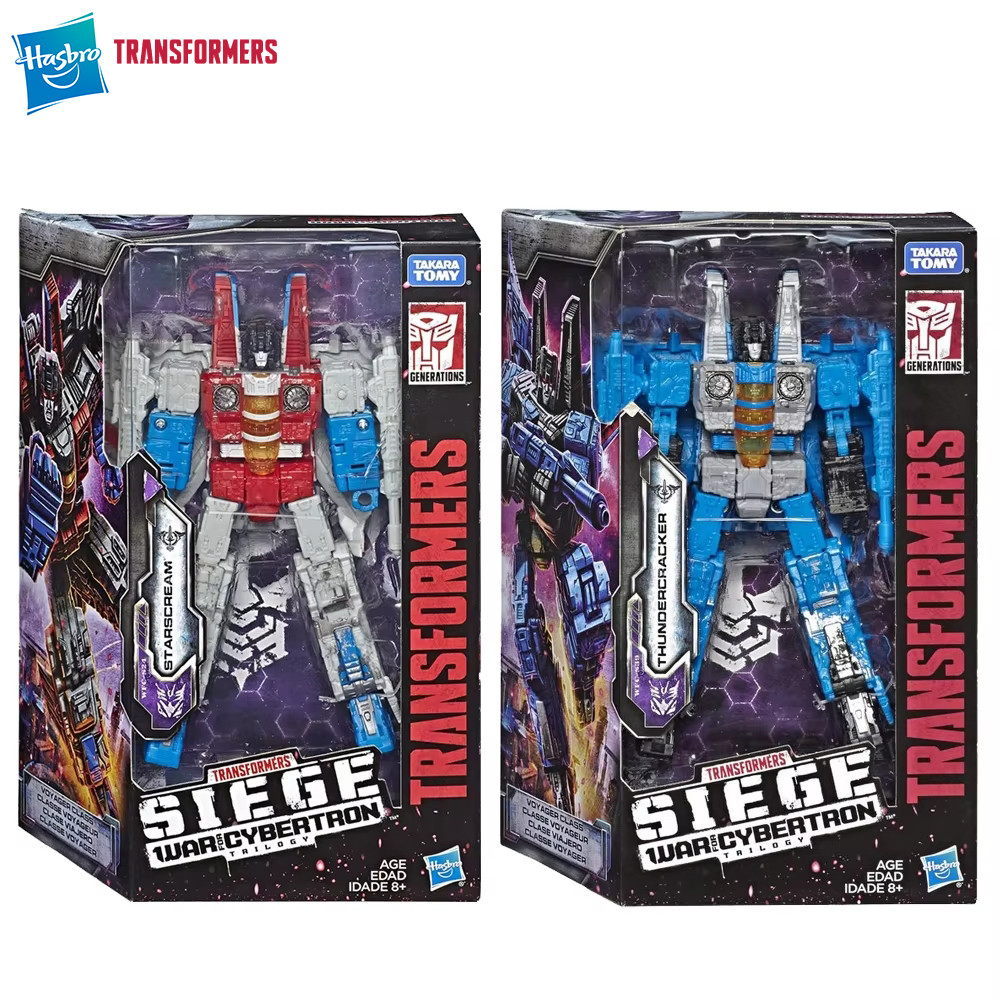 [In Stock] Transformers War for Cybertron: Siege Starscream & Thundercracker 18cm Voyager Class Acti