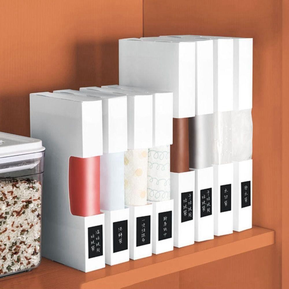 Kotak Penyimpanan Sampah, Dispenser Sampah Lipat Plastik, Kantong Sampah Organizer Laci Gantung Dind