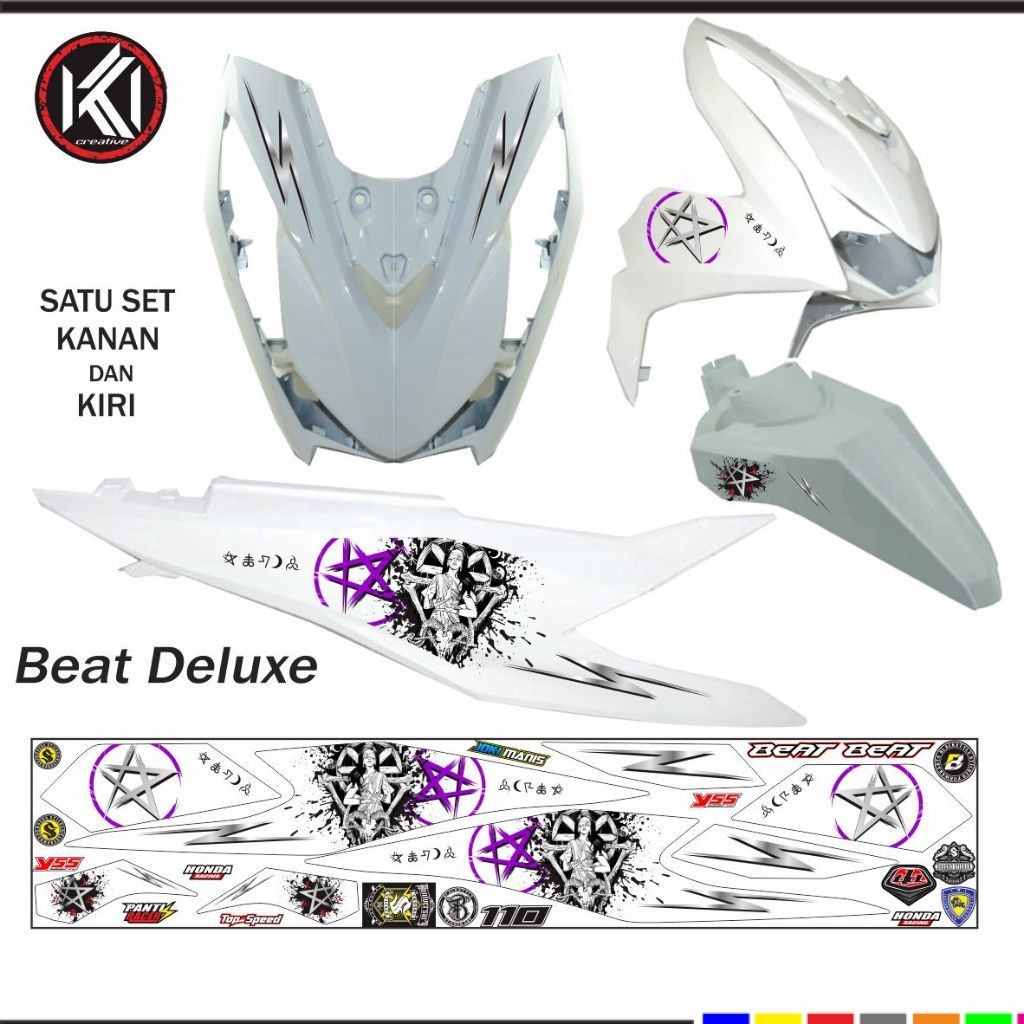 MOTIF KEREN STRIPING STICKER MOTOR BEAT DELUXE ISS 2020 2024 2