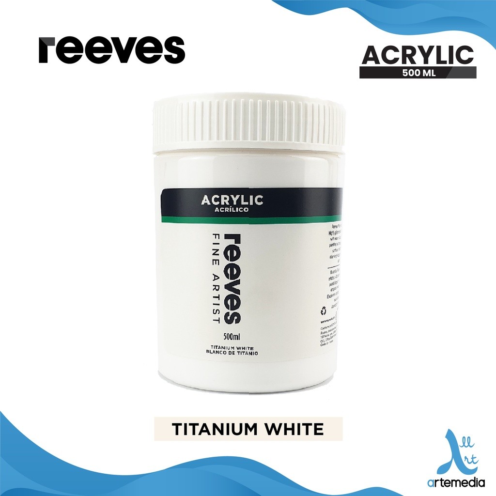 

Gramedia Surabaya - Reeves Artists 500ml Acrylic Color Paint TITANIUM WHITE
