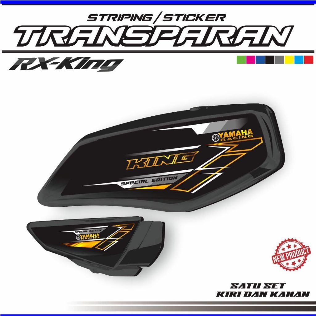 STIKER STRIPING GOLD TRANSPARAN MOTOR RX KING VARIASI KEREN LIST