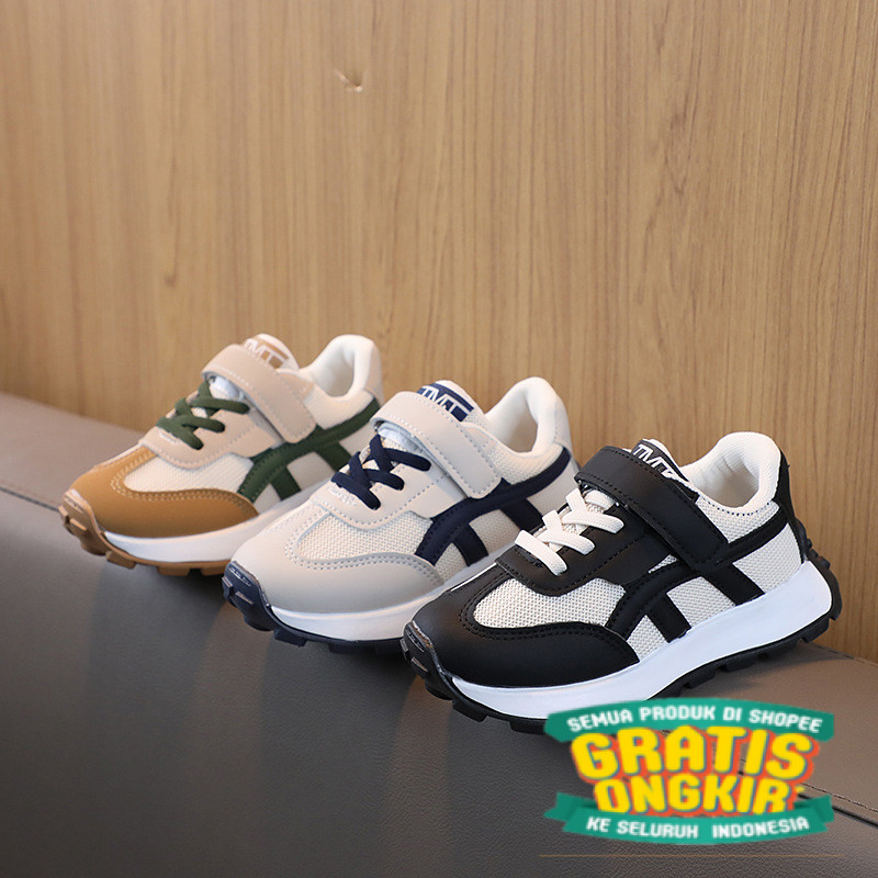 Sepatu Sneakers Anak Laki Laki Import Sneaker Anak Balita Impor Sepatu Anak Cowok Logo Api Simple Se