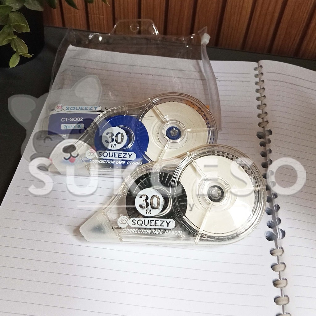 

SQUEEZY Correction Tape Set Isi 2 CT-SQ02 5mm x 30M - Pita Koreksi Besar
