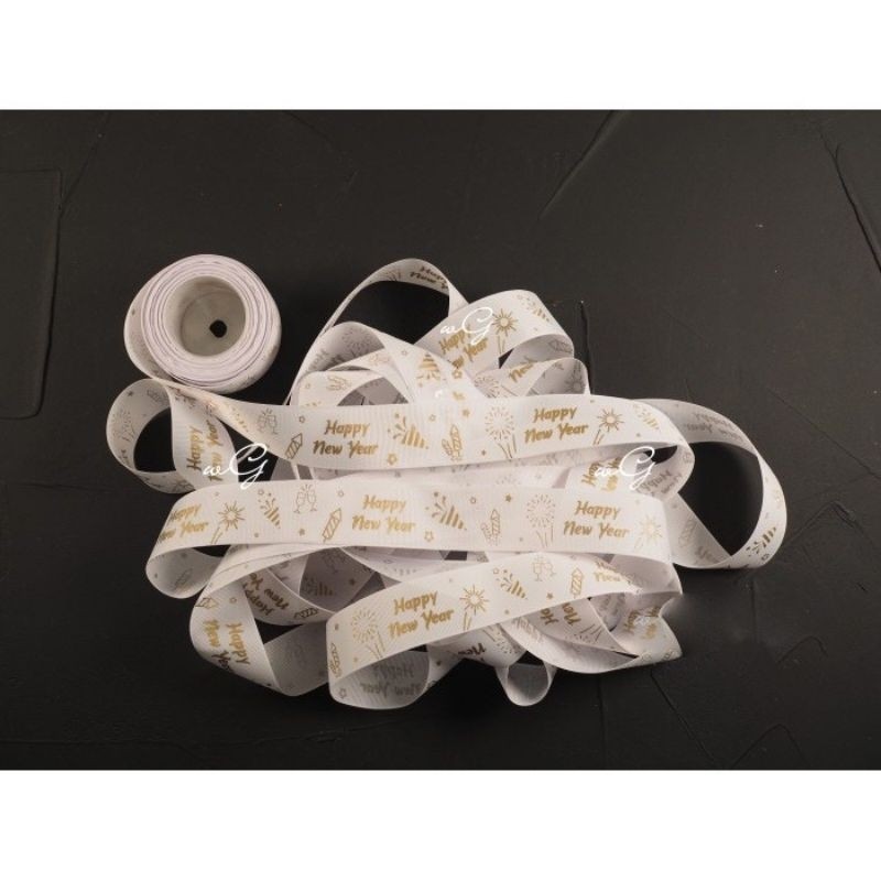 

Pita Happy New Year - Putih ;Lebar 3.8 cm ;Panjang 20 yard