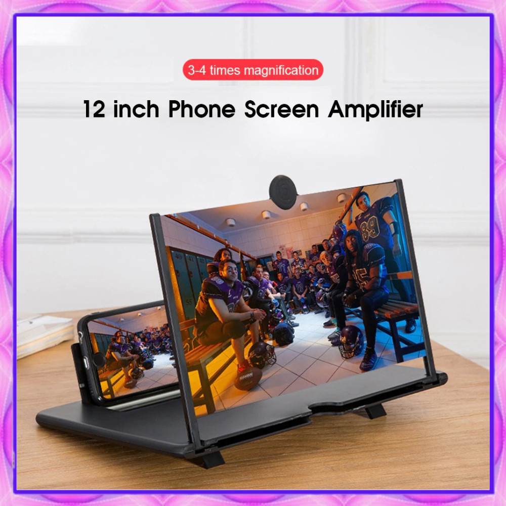 Pembesar Layar HP Smartphone Screen Amplifier 12 Inch Kaca Pembesar Layar F3 Smartphone 3D HD Stand 