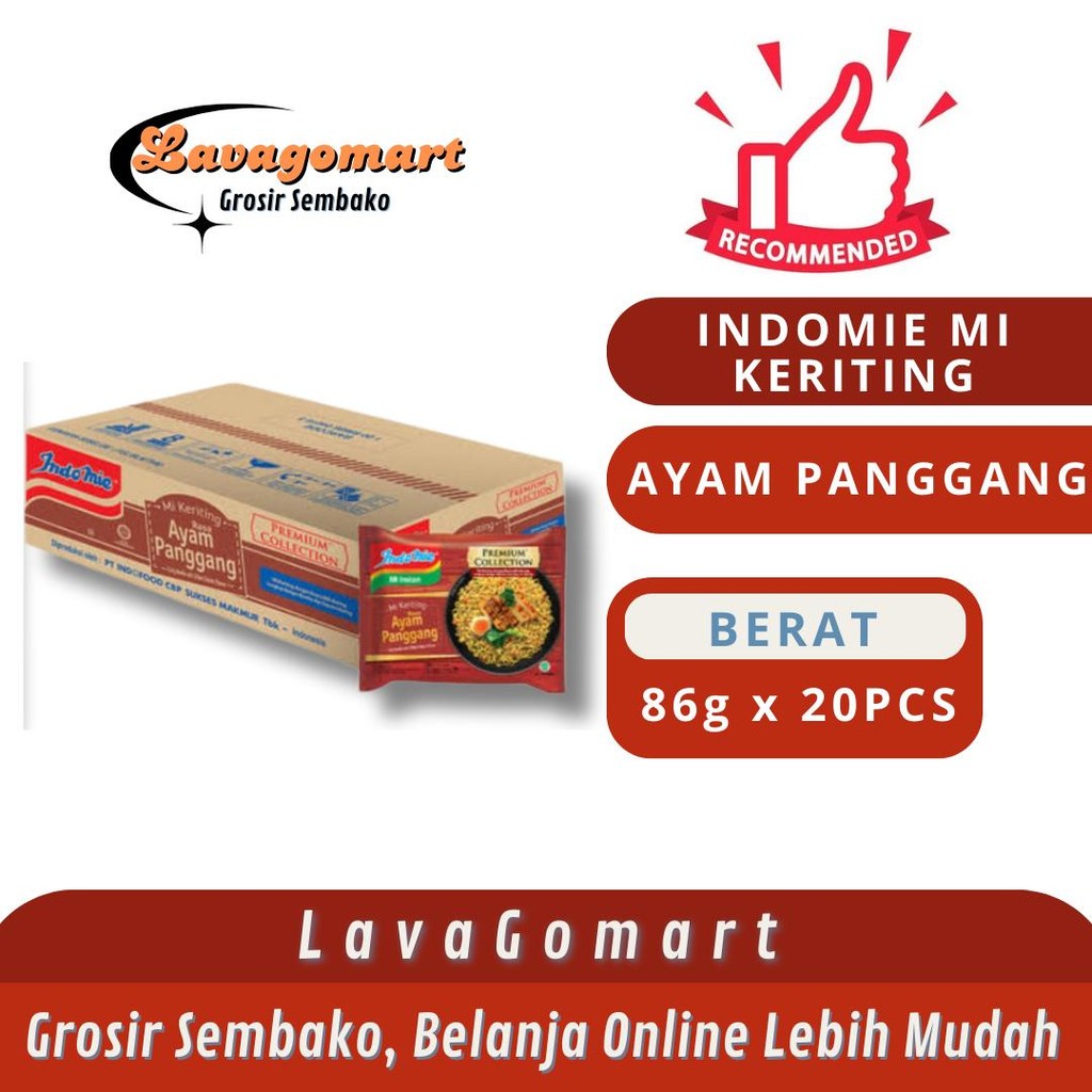 

INDOMIE MI KERITING AYAM PANGGANG 86g - 1 DUS - LAVAGOMART - BANDUNG