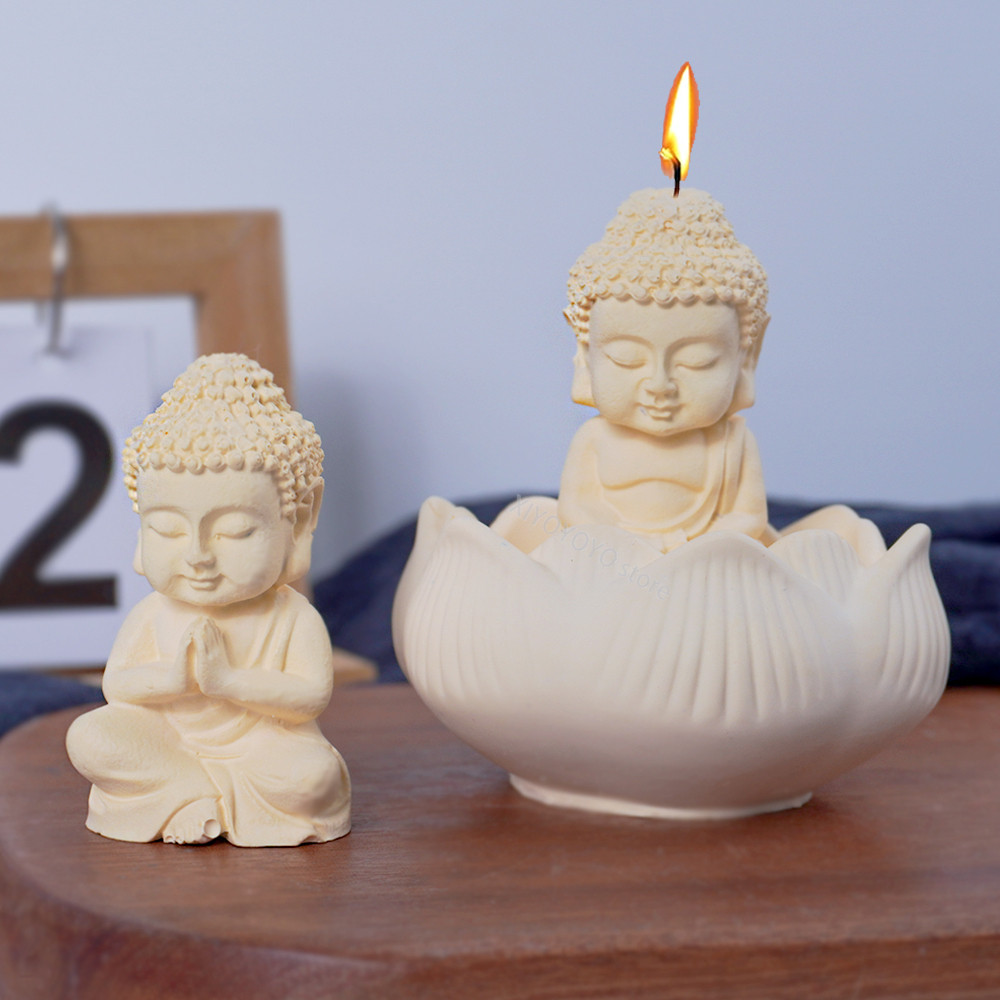 

Tathagata Buddha Silicone Candle Mold 3D Church Maitreya Buddha Statue Craft Ornaments Plaster Epoxy Resin Making Mould Supplies