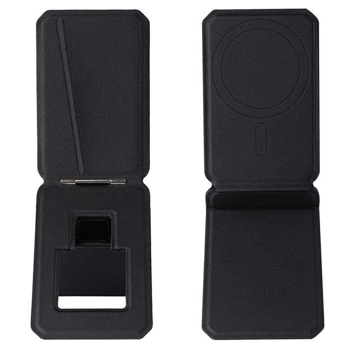 OleX Magsafe Wallet Card Slot Kartu Slim Tripod Stand HP Magnetic moft - Black