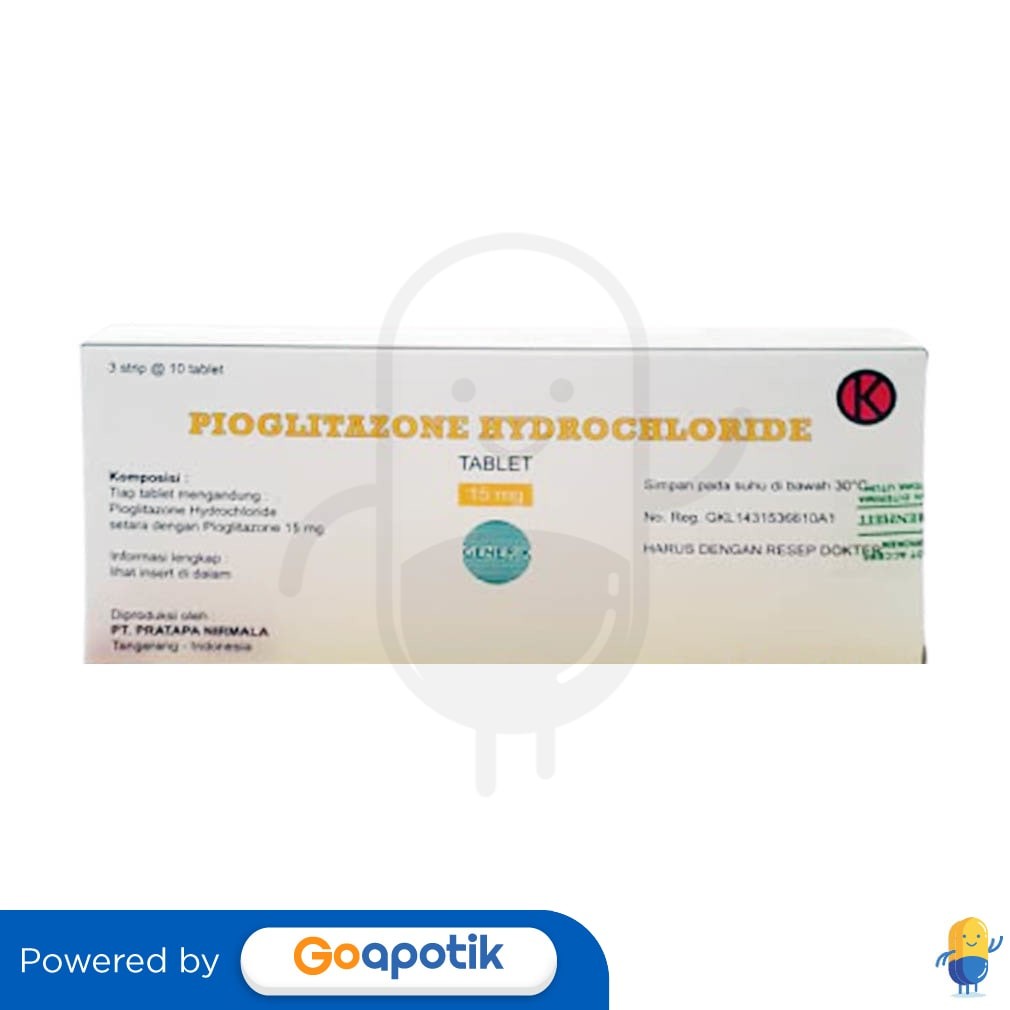 Pioglitazone Hydrochloride Pratapa 15 Mg Box 30 Tablet