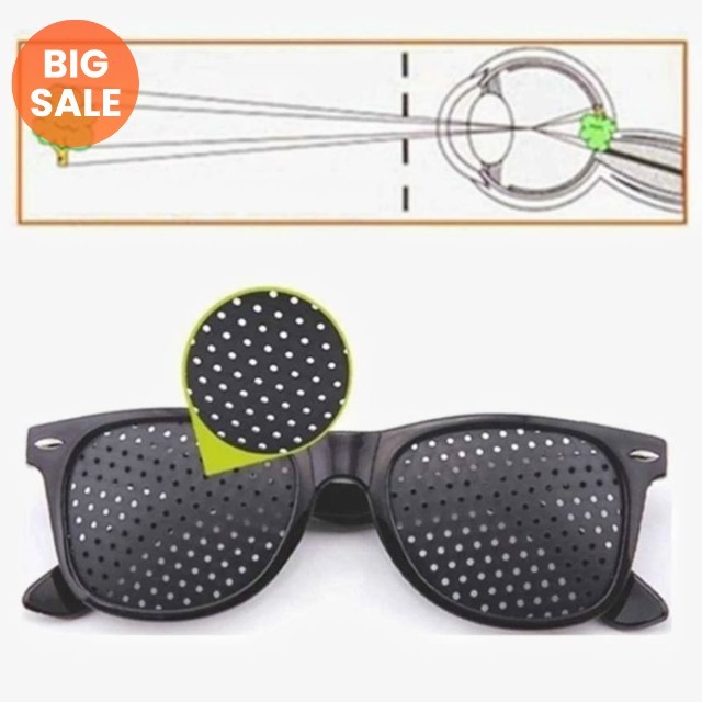KACAMATA TERAPI ANTI MYOPIA PIN HOLE GLASSES TITIK LUBANG KACAMATA PINHOLE GLASSES MURAH ORIGINAL TE