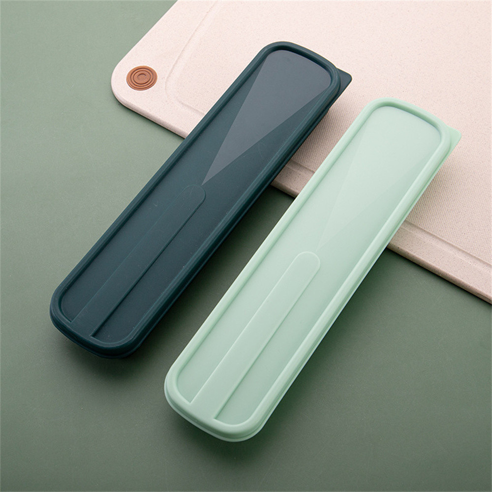 

Student Cutlery Box 53.8g Simple And Elegant Appearance Smooth Surface Closed Dustproof Design Portable Cutlery Storage Box