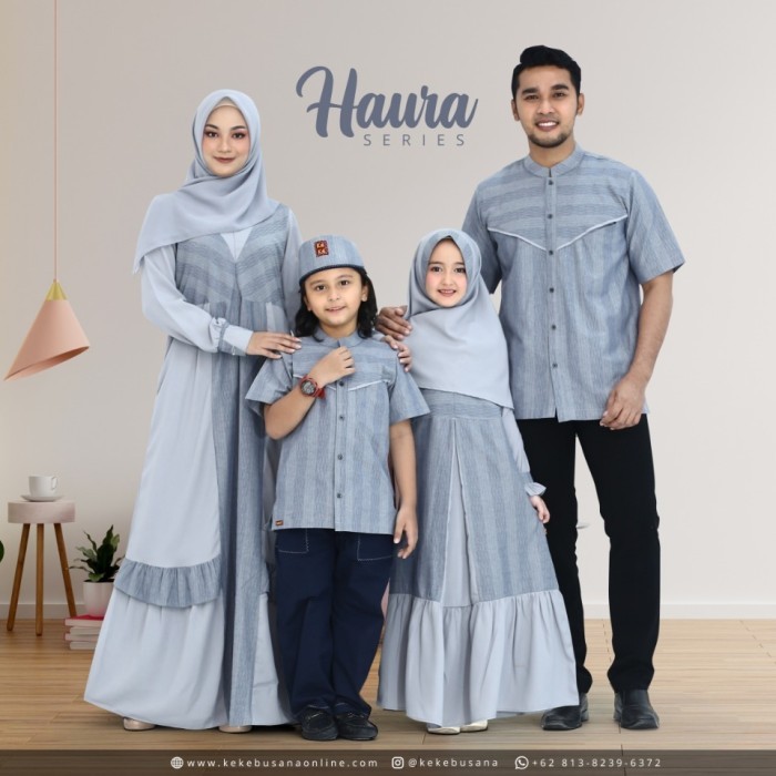 Sarimbit keluarga keke seri haura grey