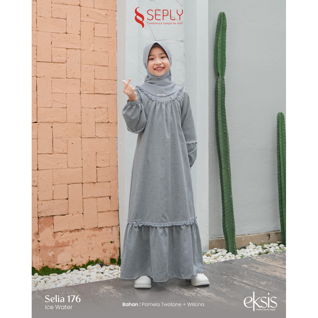 Seply Selia 176 Gamis Anak Perempuan Set Hijab Sarimbit Eksis 289 Candy Kiss Eksis 290 Ice Water