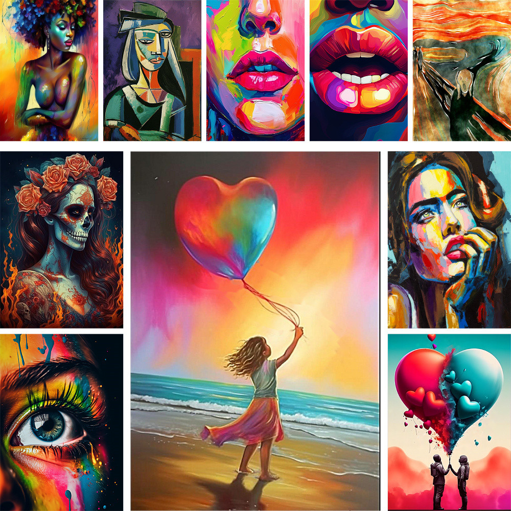 

Portrait Women Coloring By Numbers Painting Complete Kit Acrylic Paints 40*50 Canvas Pictures Wall Decoration For Kids Handiwork