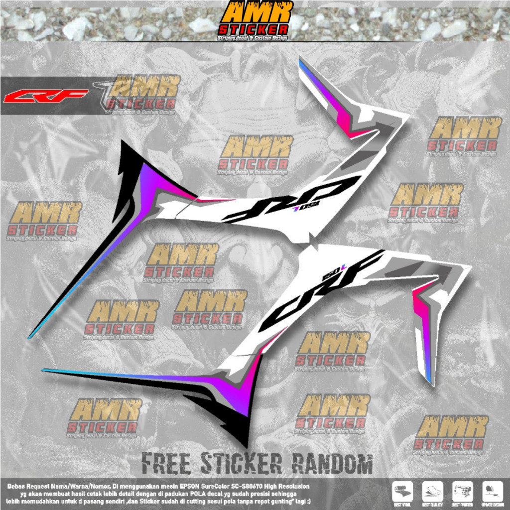 Striping Sticker Honda Crf 150L Herex Style Supermoto Trabas Racing