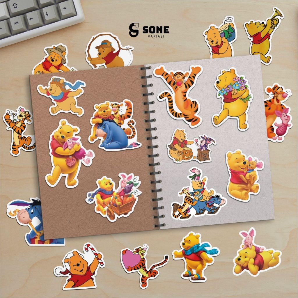 

Sticker Pack Winnie The Pooh Aesthetic- untuk Laptop, Motor, dan Helm - Paper Stationery