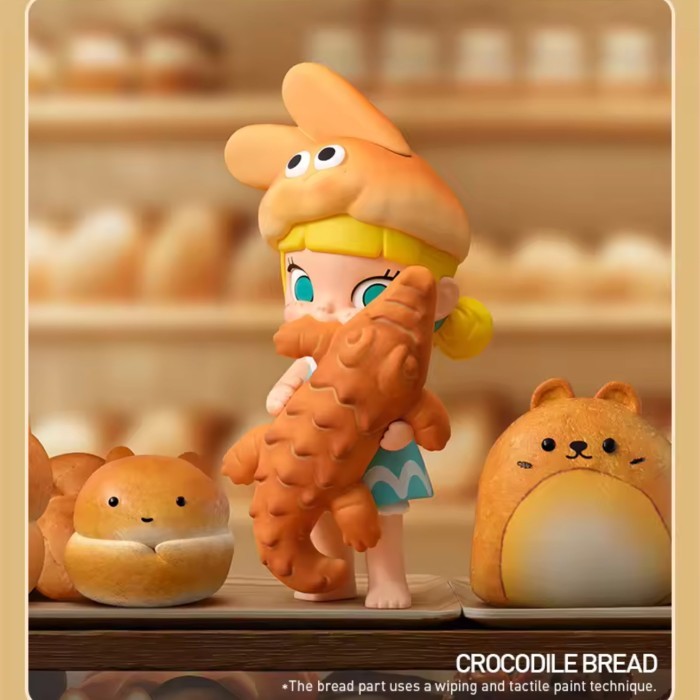 Pop Mart Popmart Molly Crocodile Bread Carb Lover Baking Time Series Figures Gift Box Edition Figure