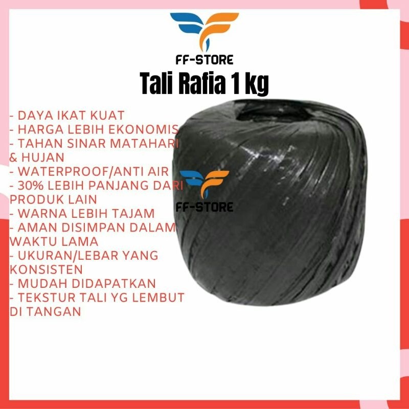 

Tali Rafia Hitam Berat 1 kg Tali Plastik Tali Pengikat Serbaguna