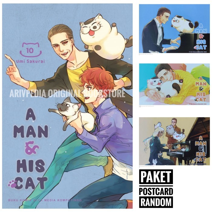 A Man and His Cat 10 (Komik Segel Original) - Dengan Postcard
