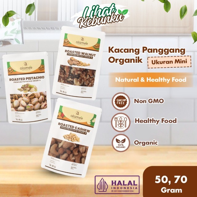

ALAMEE Kacang Almond Panggang Kemasan Mini Roasted Cashew Walnut Tester LIHAT KEBUNKU