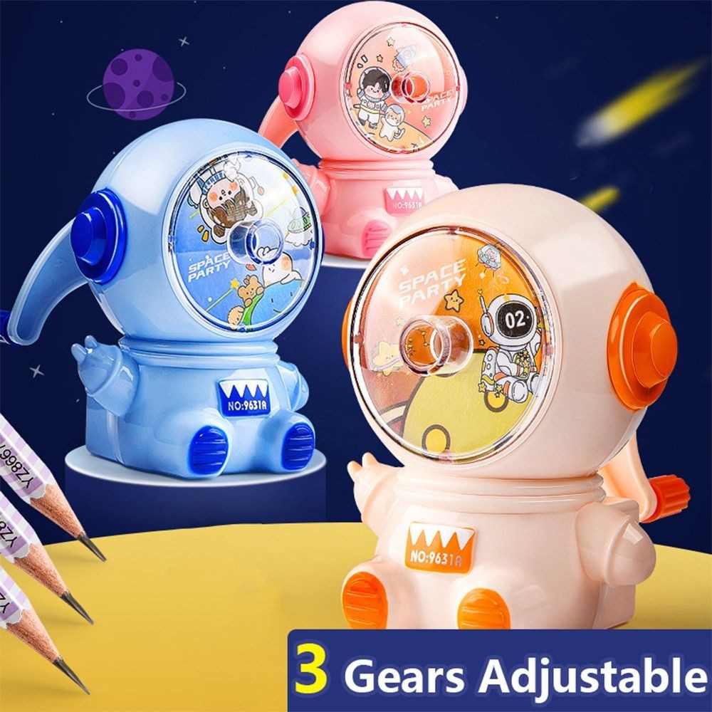 

Pencil Automatically Enters Pencil Sharpener Anti Sticking Lead Astronaut Pencil Sharpening Tool Three Adjustable Gears