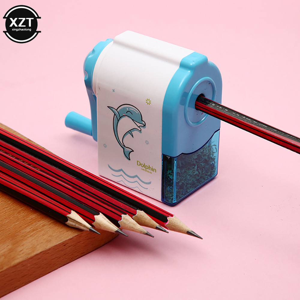 

1 Pcs Hand crank Cute Dolphin Mechanical Sharpener For Pencil School Office Supplies Creative Stationery Back To School
