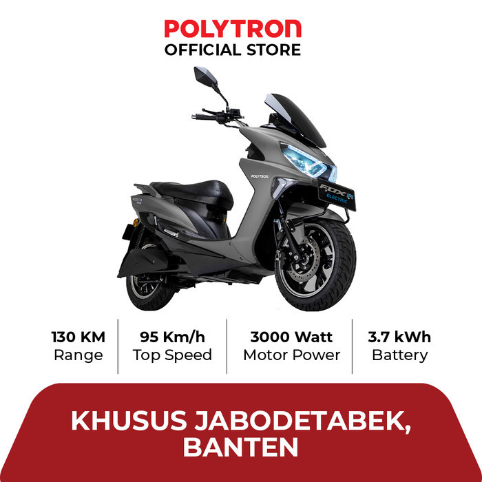 SUBSIDI POLYTRON Fox R Sepeda Motor Listrik - OTR Jabodetabek - Graphitte Grey