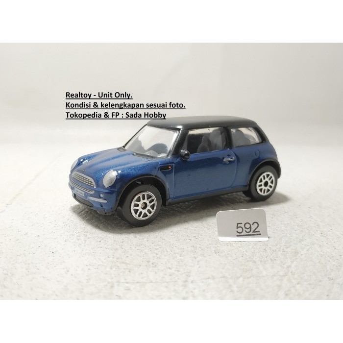 Diecast Realtoy BMW New Mini Cooper Biru Unit Only